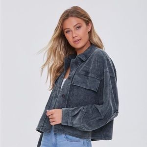 Reverse Fleece Drop-Sleeve Jacket